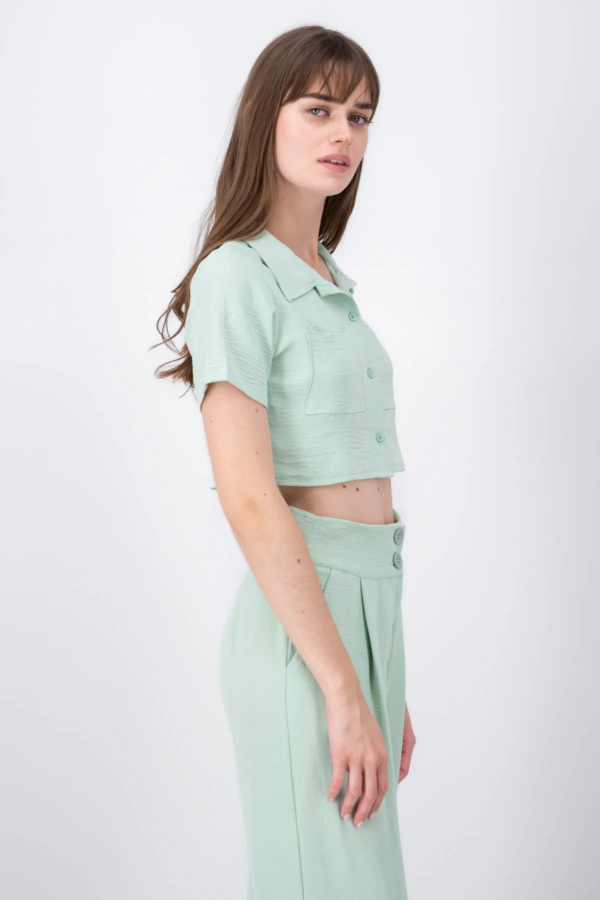 Camisa Crop Bolsillos sold by Shasa product image thumbnail 3