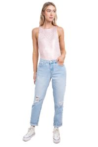 Jeans mom desgaste sold by Shasa