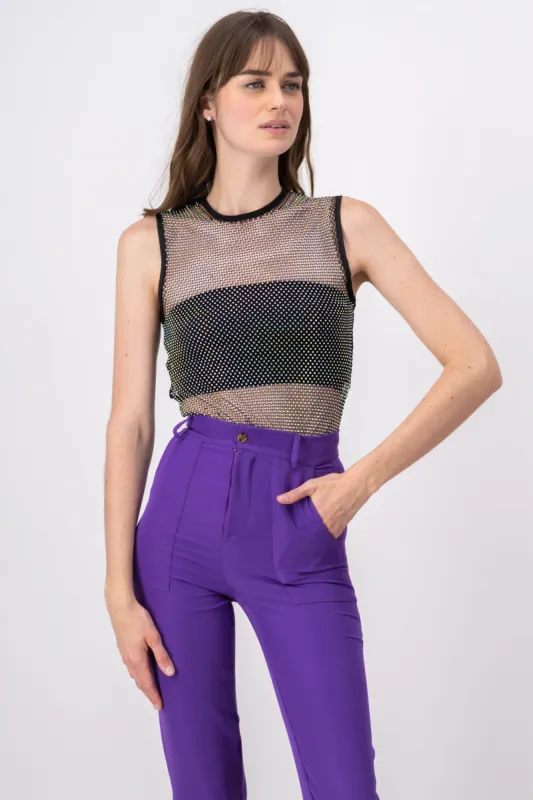 Bodysuit red pedrería sold by Shasa