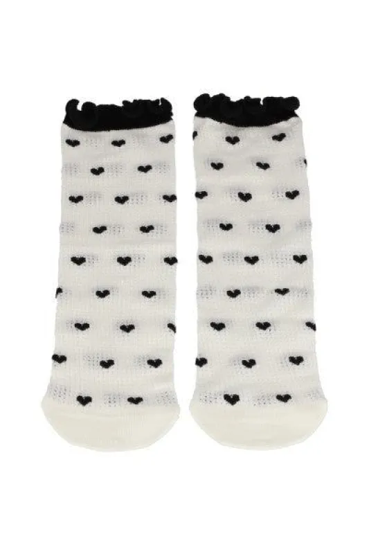 Calcetas tejido acanalado corazones sold by Shasa