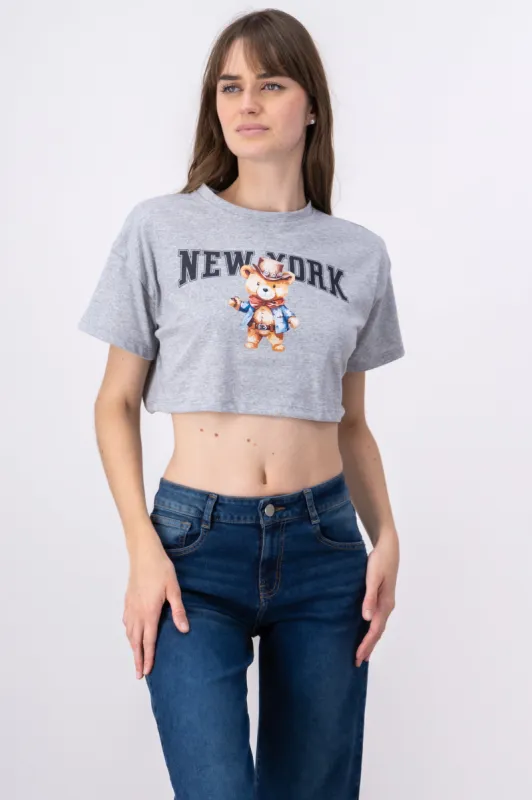 Playera crop boxy oso vaquero sold by Shasa