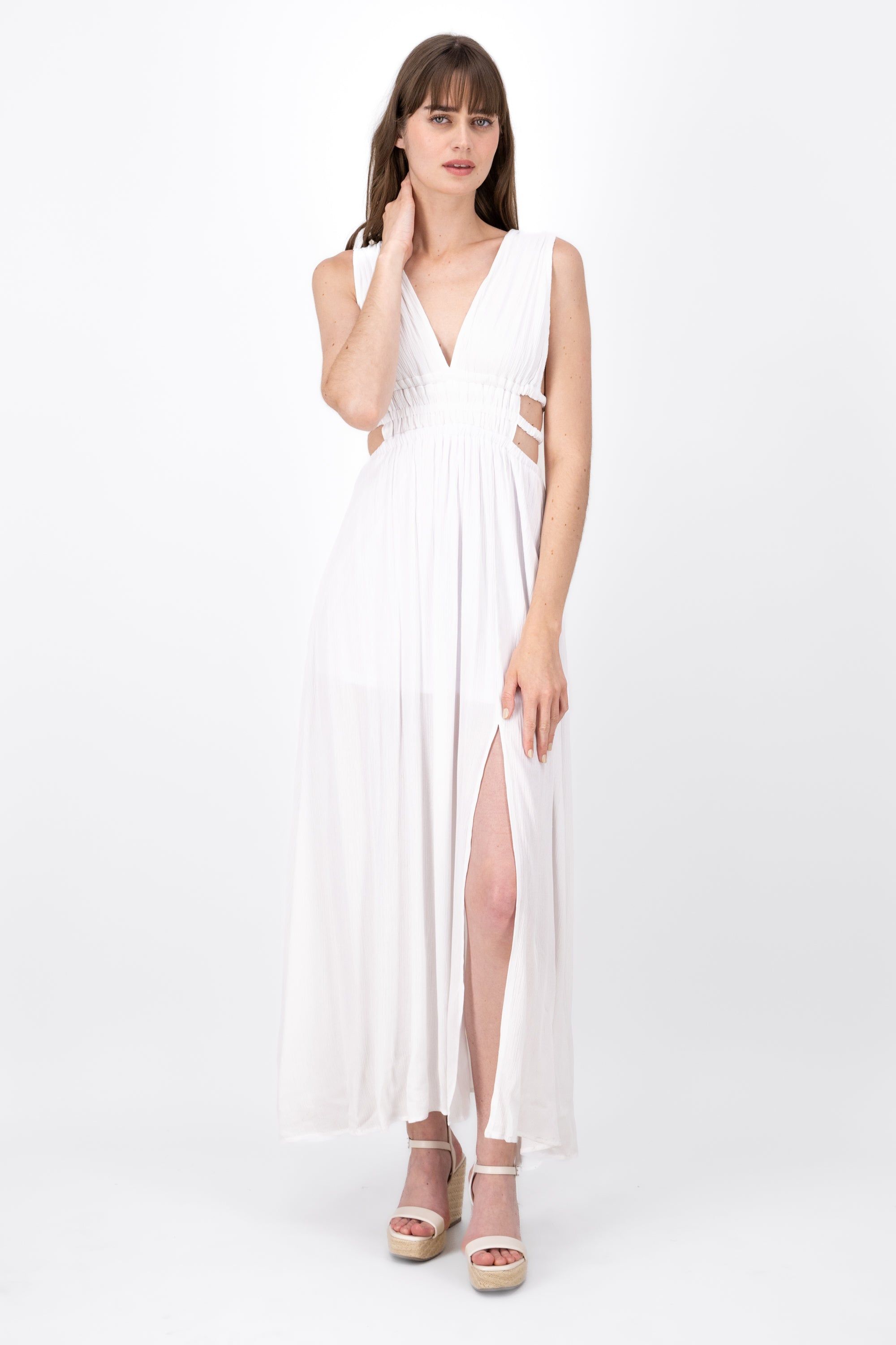 Vestido Maxi Con Detalle De Cut Outs Liso sold by Shasa