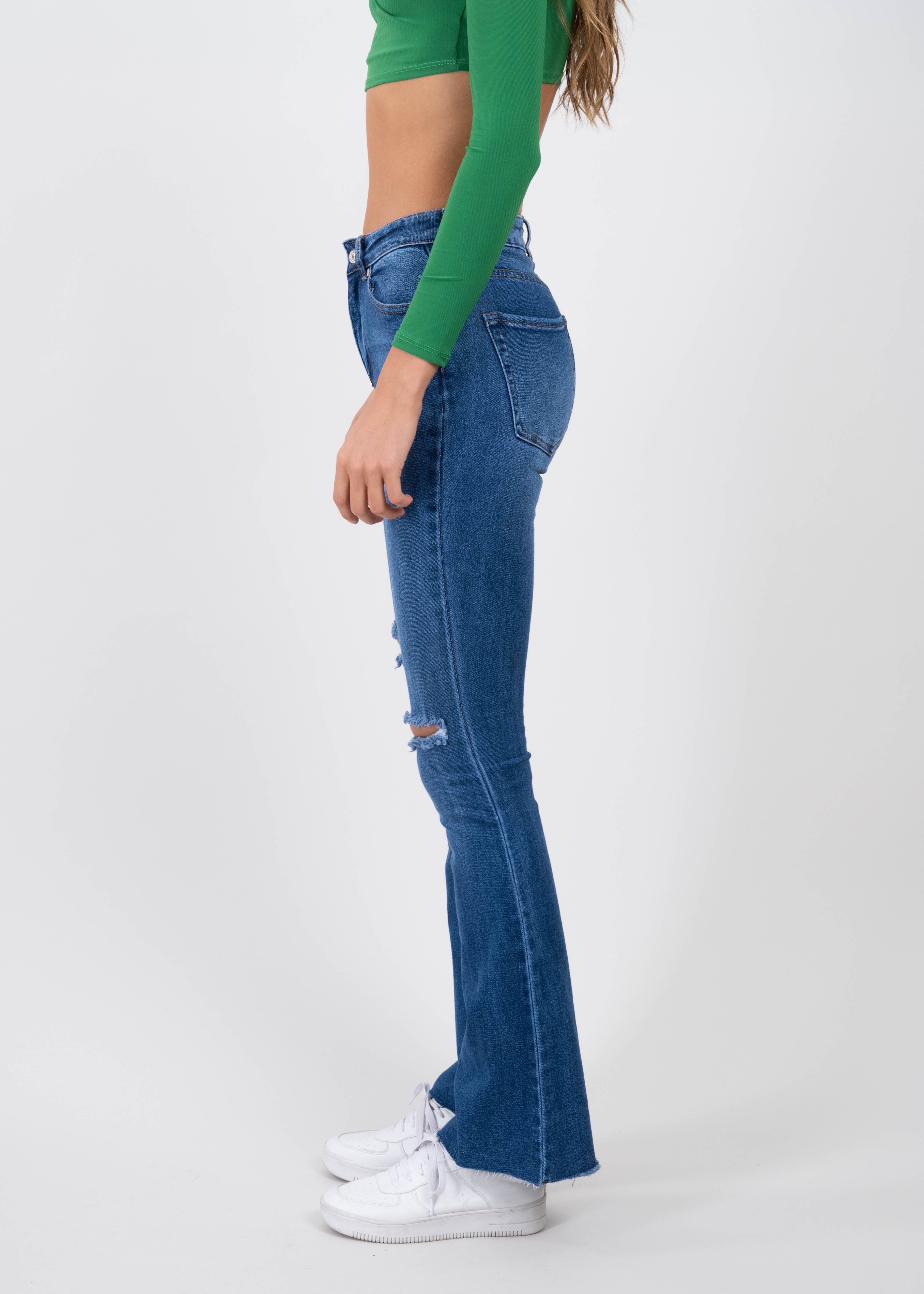 Jeans Denim Flared Destrucciones sold by Shasa product image thumbnail 3