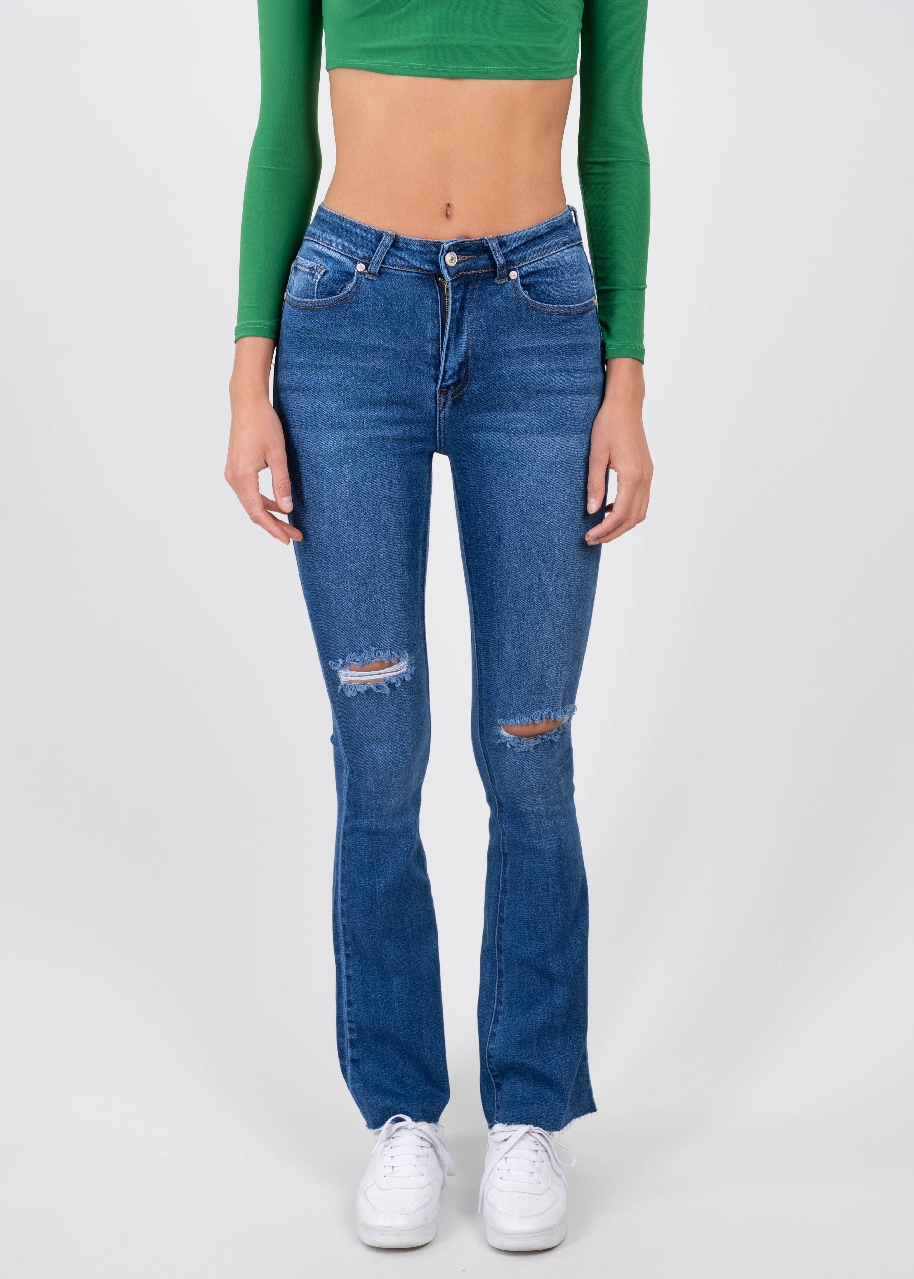 Jeans Denim Flared Destrucciones sold by Shasa product image thumbnail 2