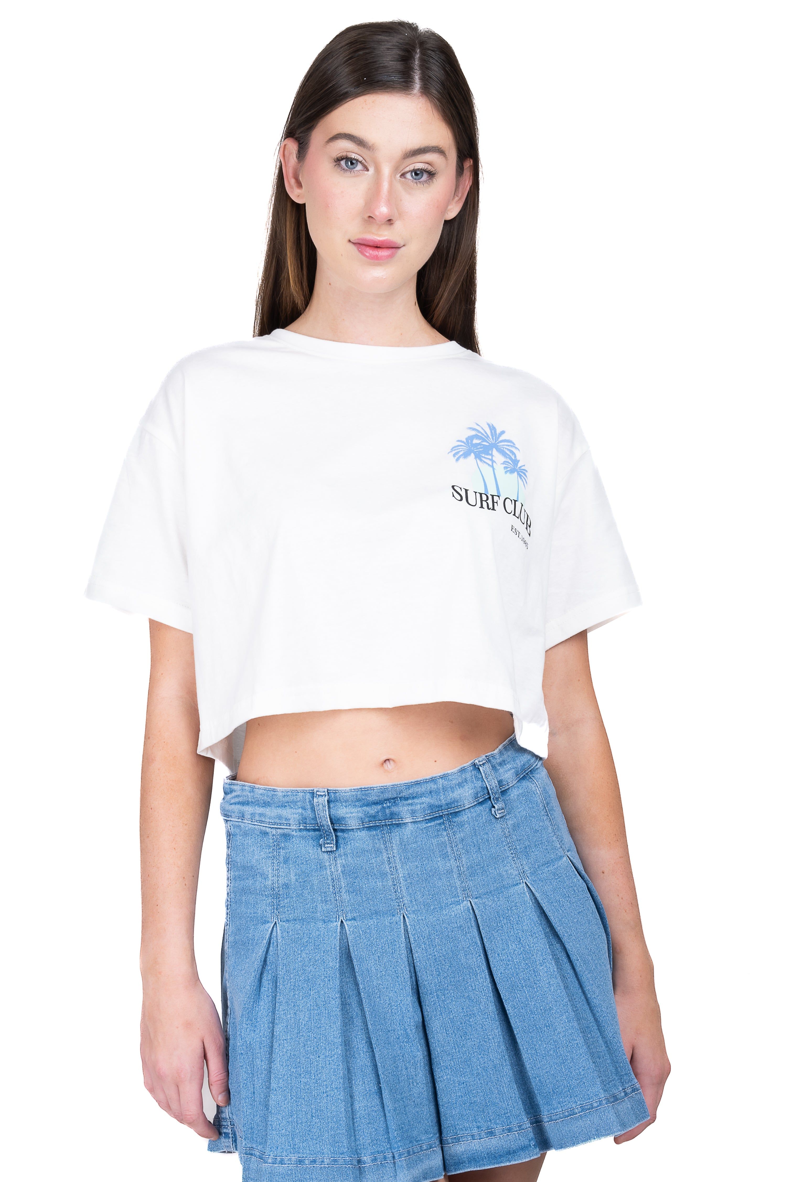 Top crop estampado palmeras sold by Shasa