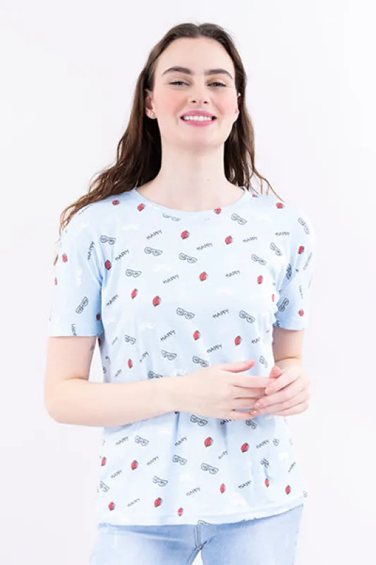 Playera estampado happy lentes sold by Shasa