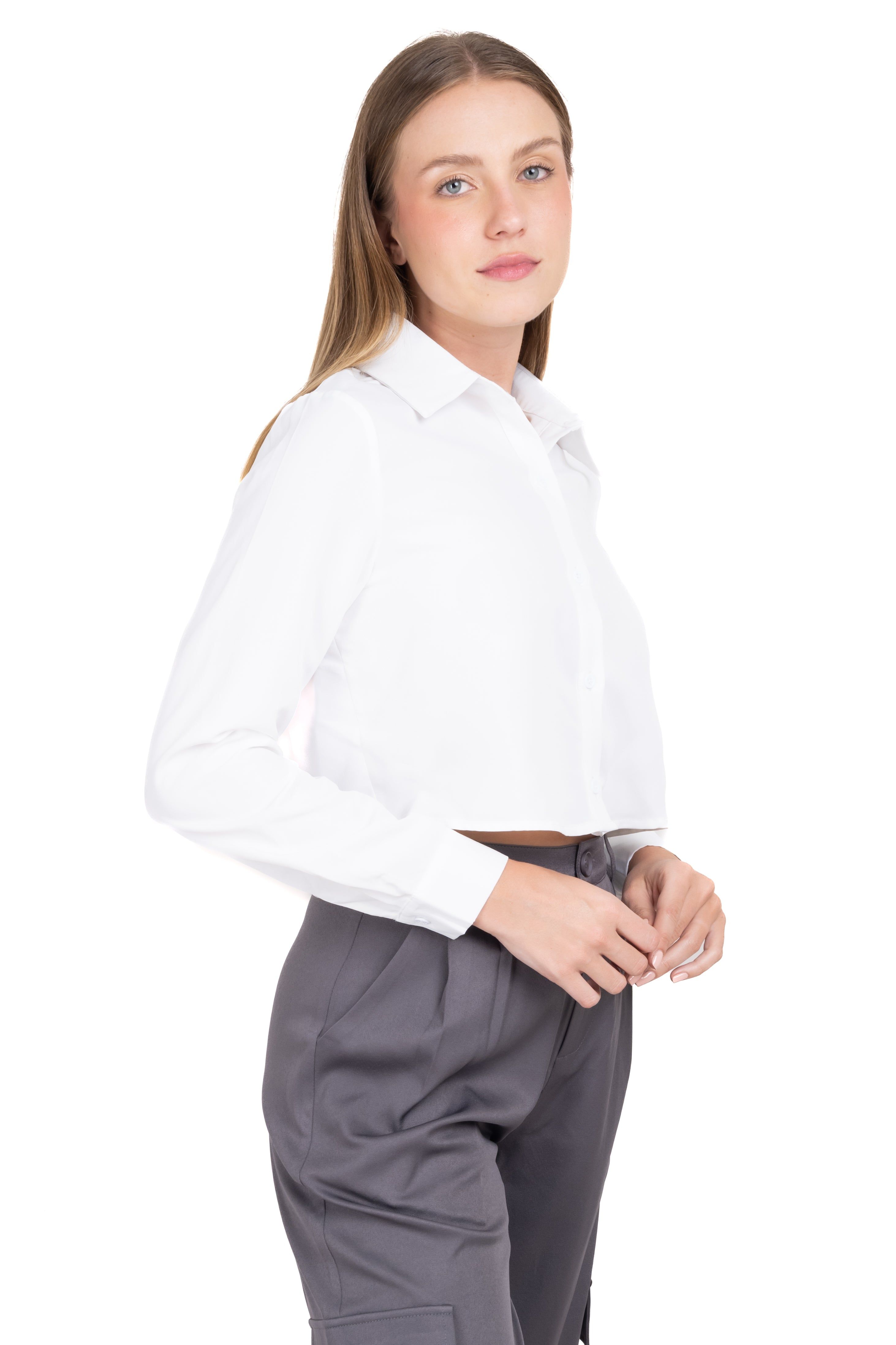 Camisa crop tejido popelina sold by Shasa product image thumbnail 3