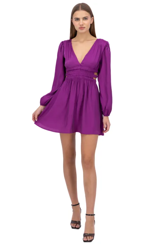 Vestido manda larga tornasol brillos sold by Shasa