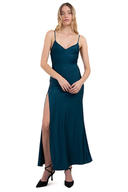 Vestido maxi abertura pierna sold by Shasa
