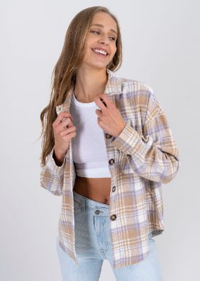 Sobrecamisa hombros caídos cuadros sold by Shasa