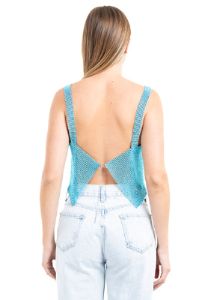 Top crop espalda descubierta brillos sold by Shasa