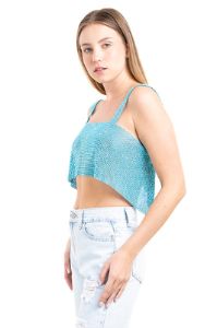 Top crop espalda descubierta brillos sold by Shasa