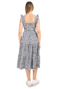 Vestido midi olanes cuadros sold by Shasa