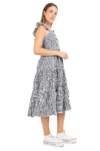 Vestido midi olanes cuadros sold by Shasa