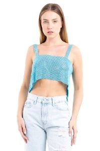 Top crop espalda descubierta brillos sold by Shasa
