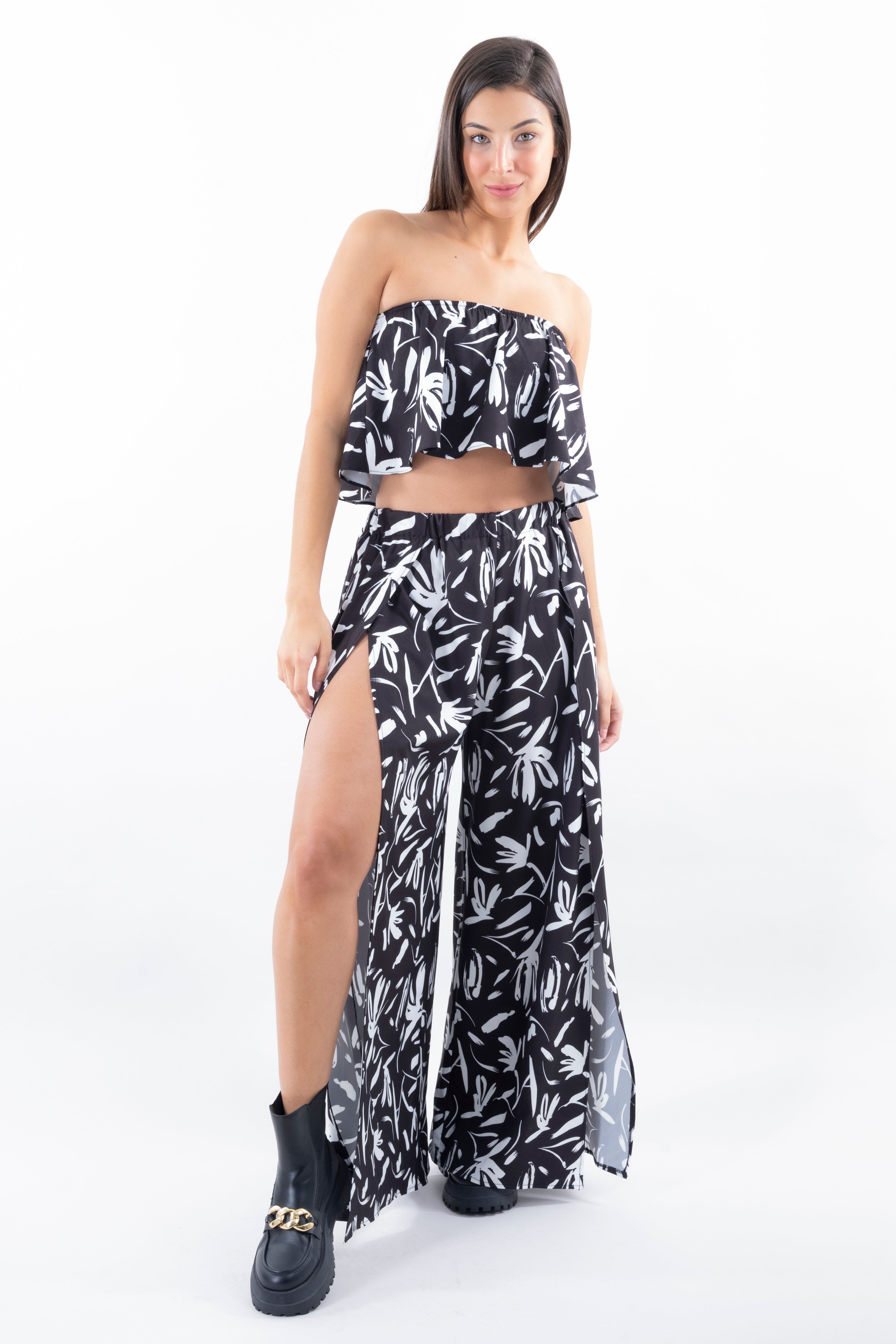 Pantalón wide leg flores sold by Shasa product image thumbnail 2