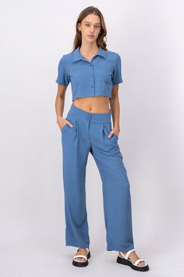 Pantalón Recto Botón Doble sold by Shasa