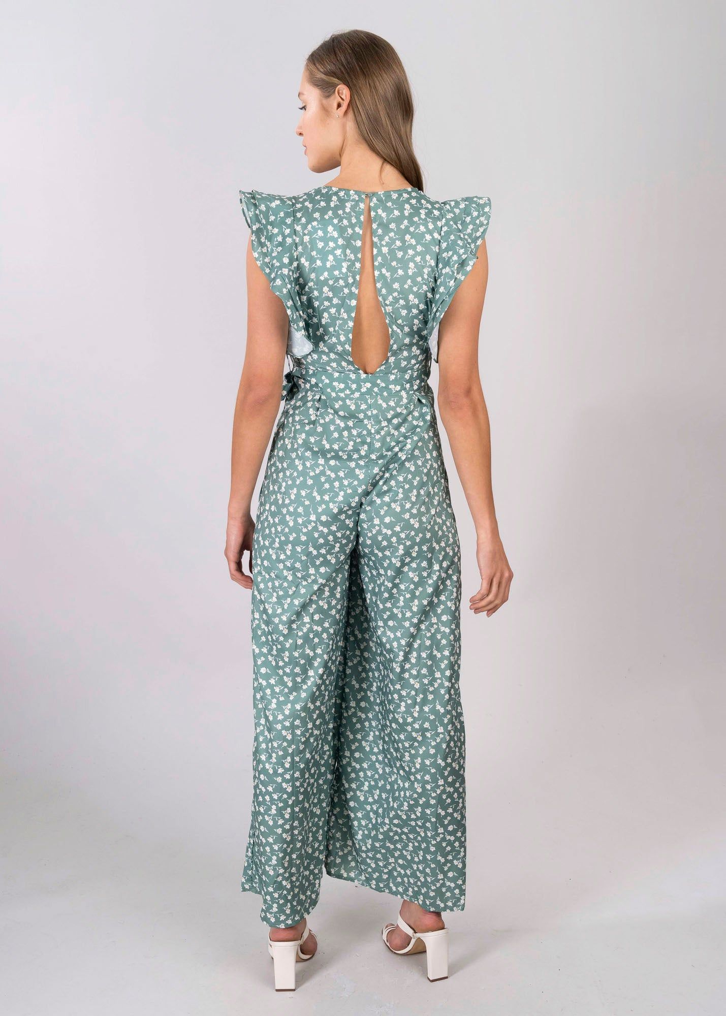 Jumpsuit maxi escote v olán detalle espalda sold by Shasa product image thumbnail 4