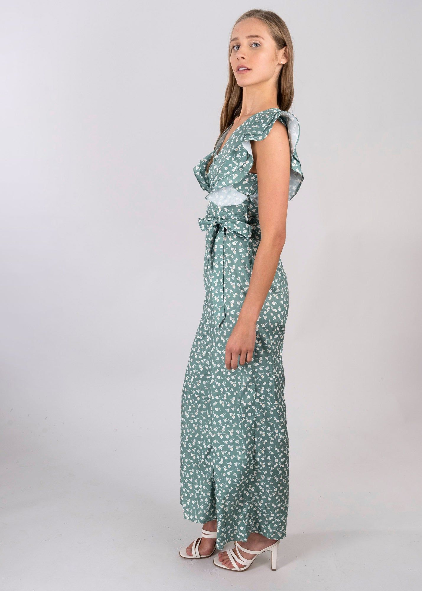 Jumpsuit maxi escote v olán detalle espalda sold by Shasa product image thumbnail 3