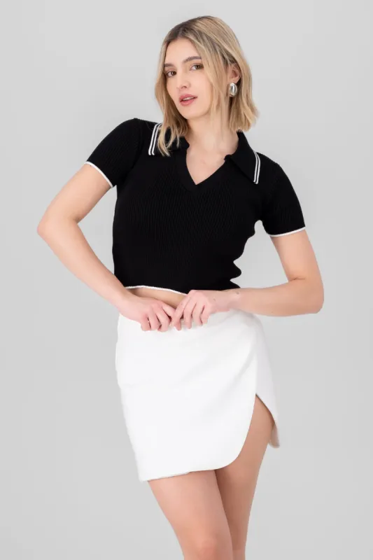 Top polo tejido contraste color Hypsters sold by Shasa