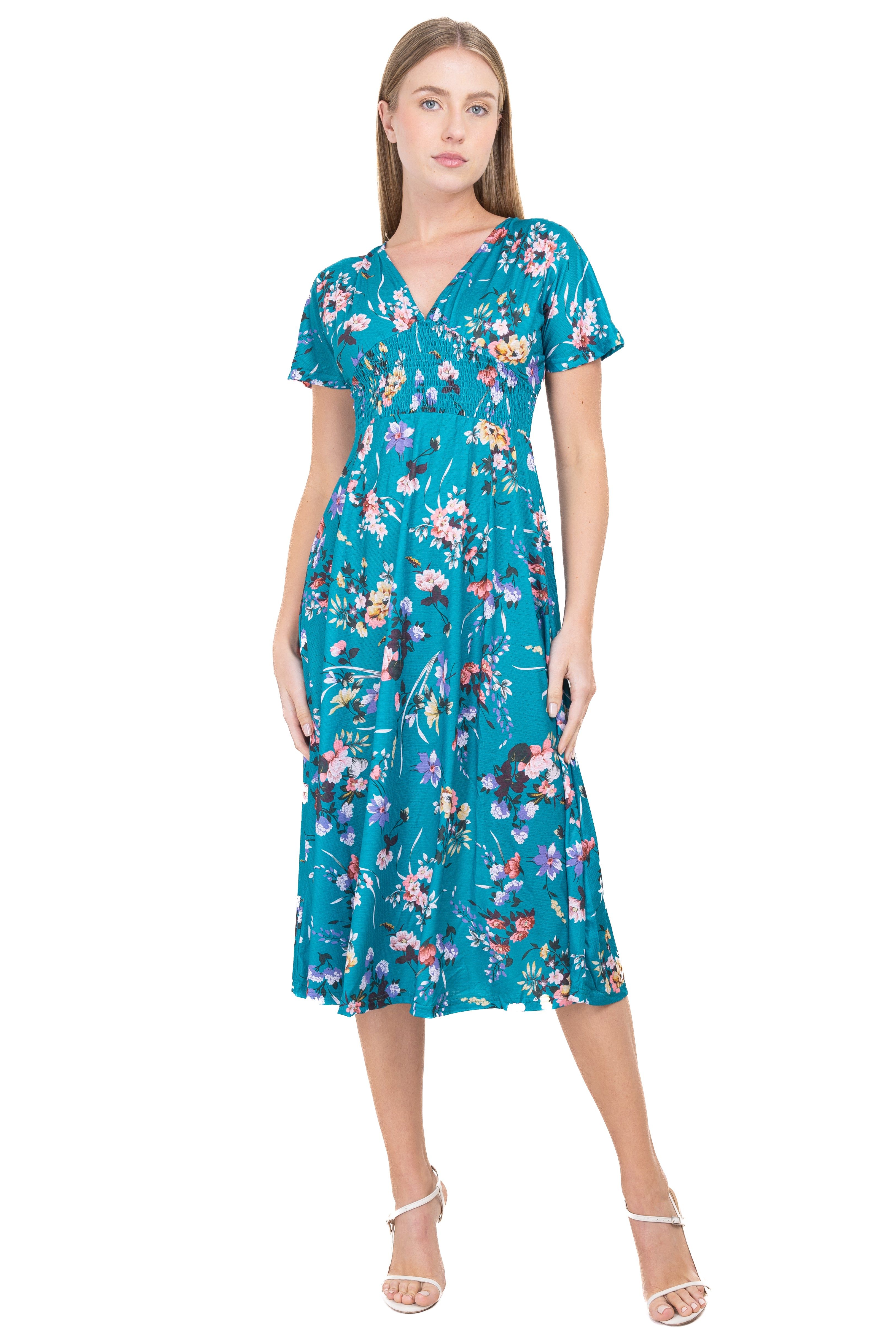 Vestido floral detalle smock sold by Shasa product image thumbnail 2