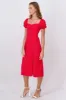 Vestido Midi Mangas Abullonadas sold by Shasa