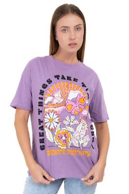 Playera manga corta amplia flores sold by Shasa
