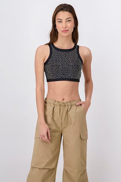 Top crop pedrería frontal sold by Shasa product image thumbnail 2