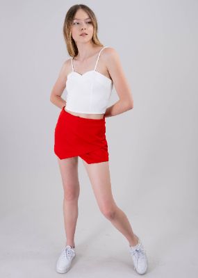Falda short asimétrica cruzado sold by Shasa