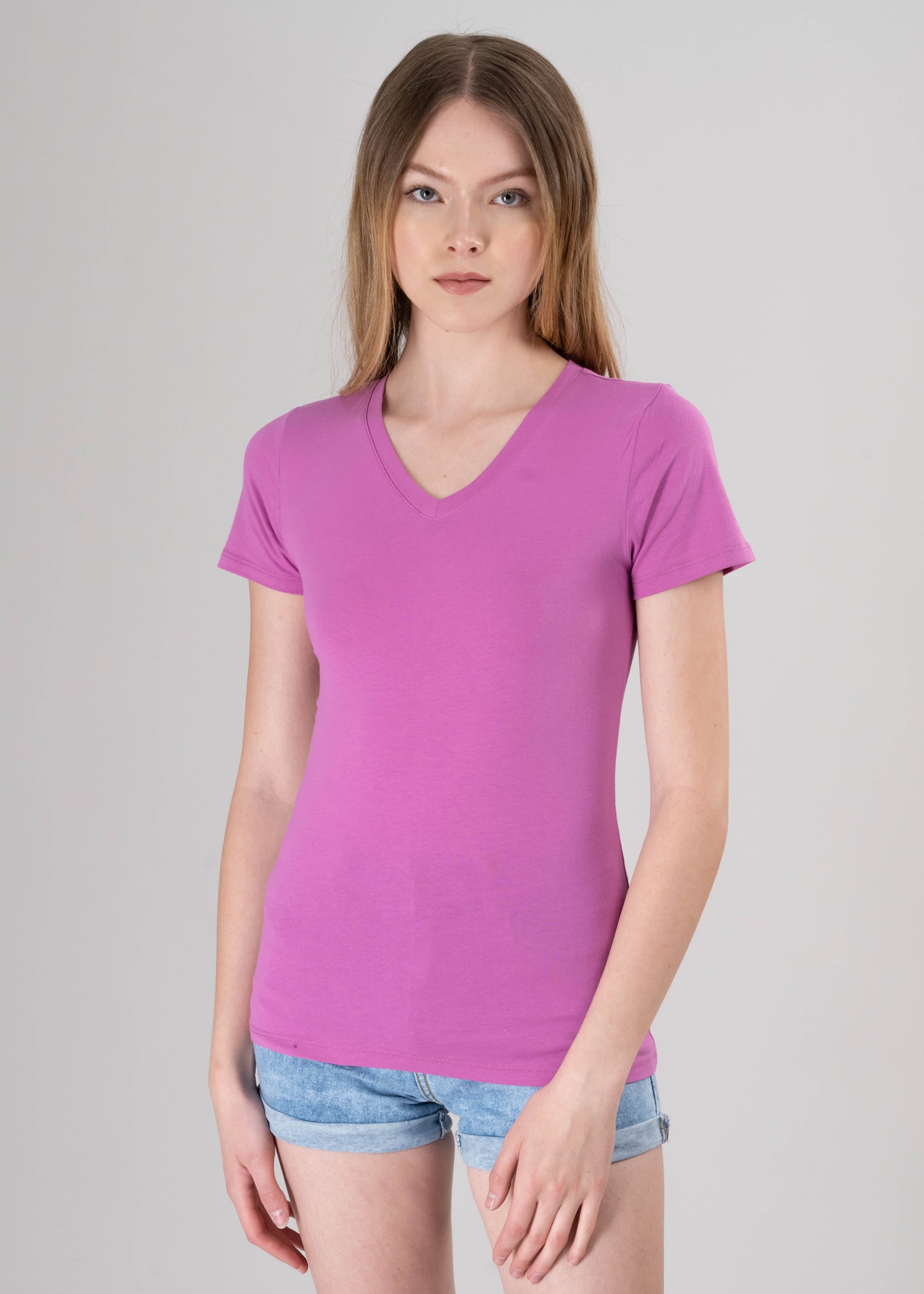 Playera manga corta escote v liso sold by Shasa product image thumbnail 2