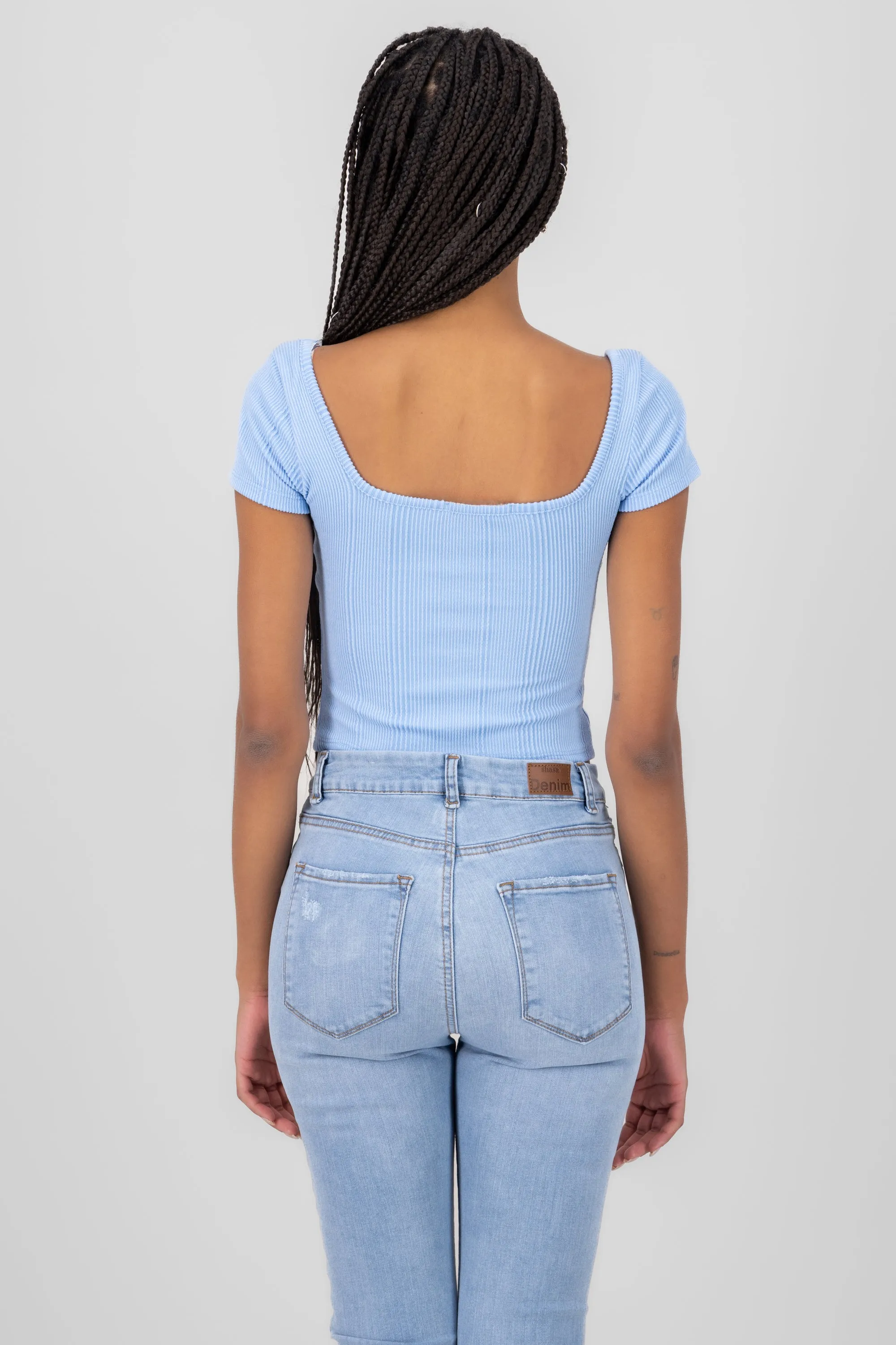 Top manga corta escote cuadrado sold by Shasa product image thumbnail 4