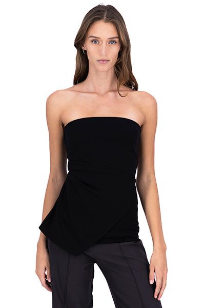 Top strapless fruncido asimétrico sold by Shasa