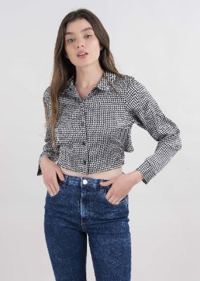 Camisa pata de gallo moño sold by Shasa