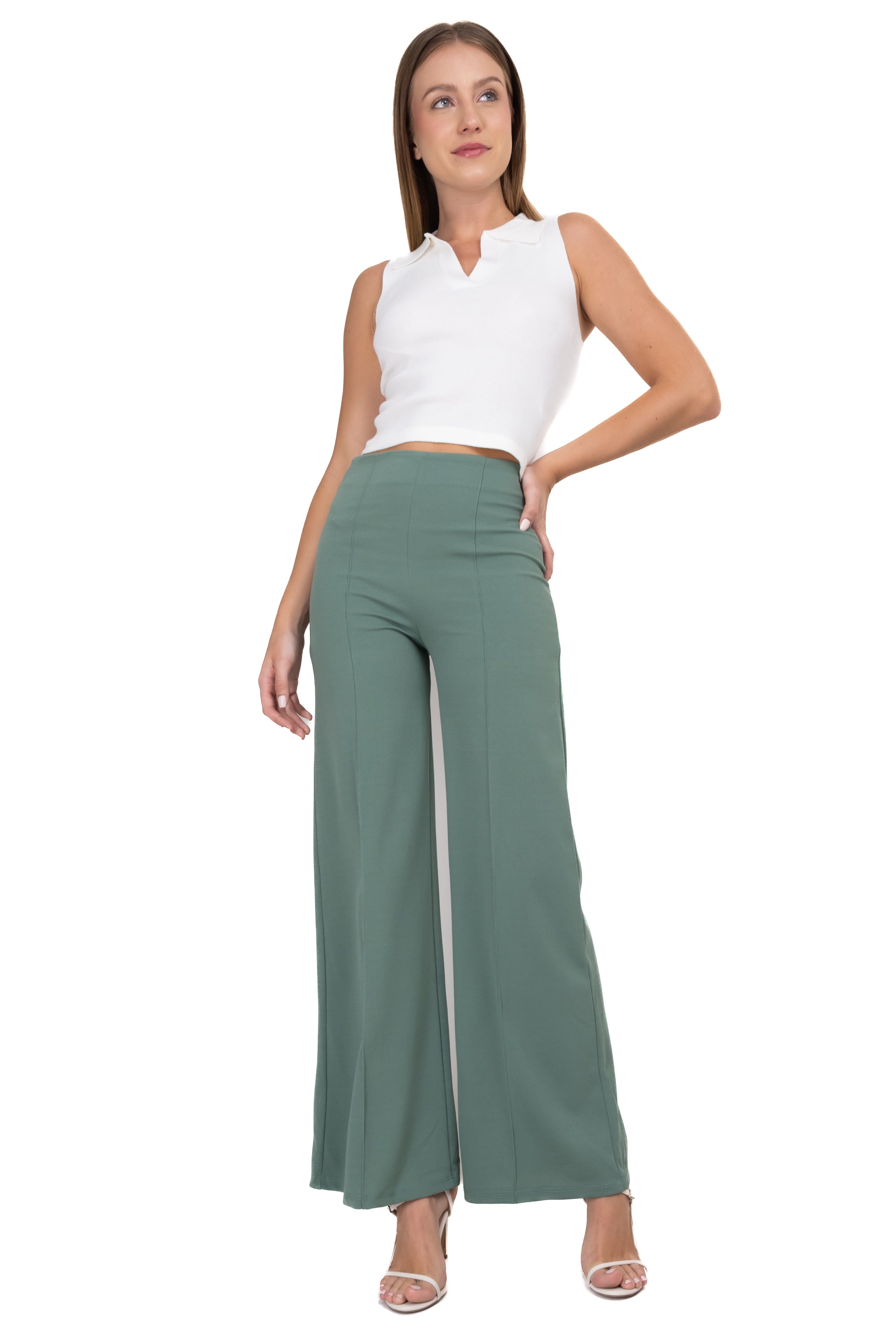 Pantalón Wide Leg Cintura Alta Costuras sold by Shasa product image thumbnail 2