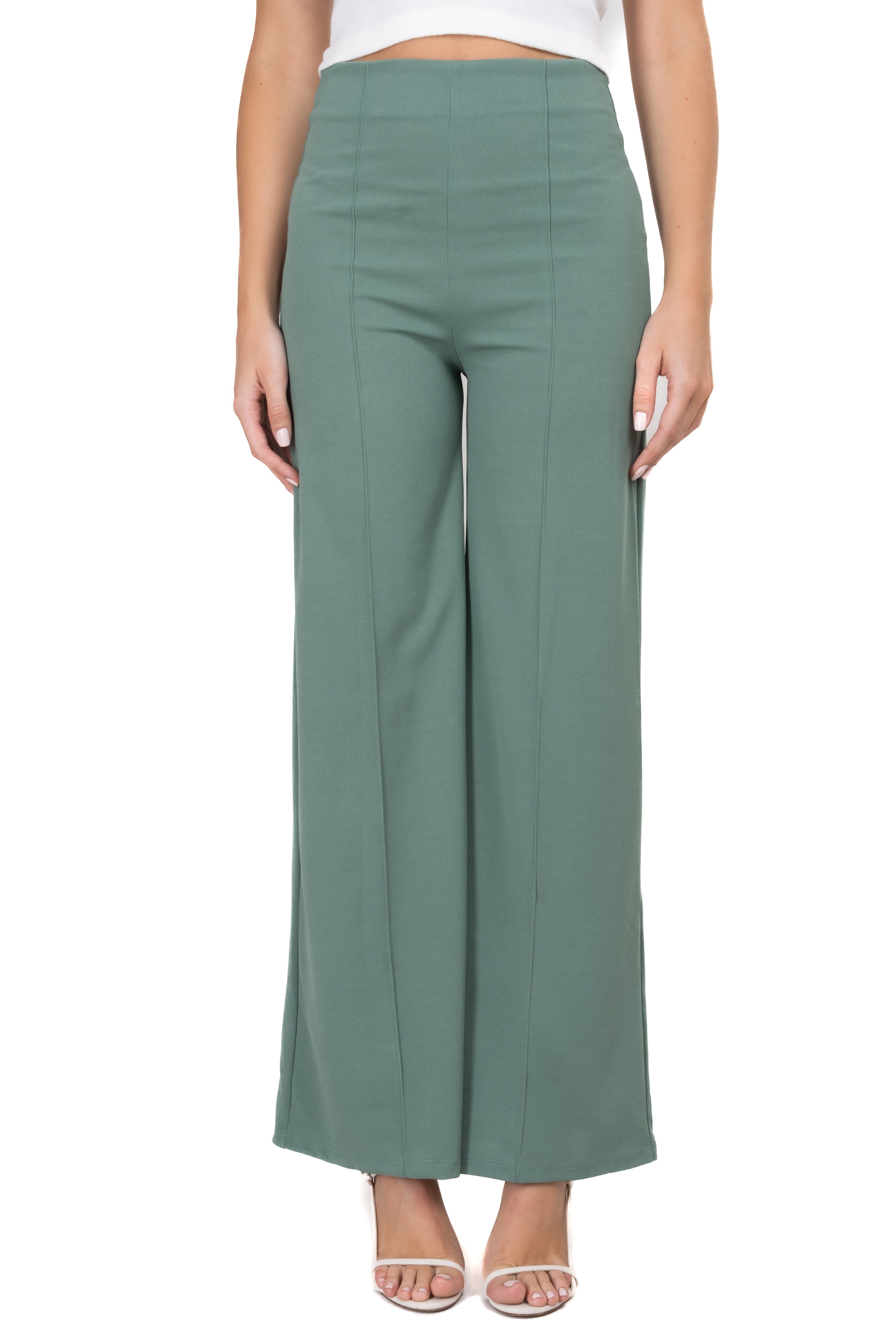 Pantalón Wide Leg Cintura Alta Costuras sold by Shasa