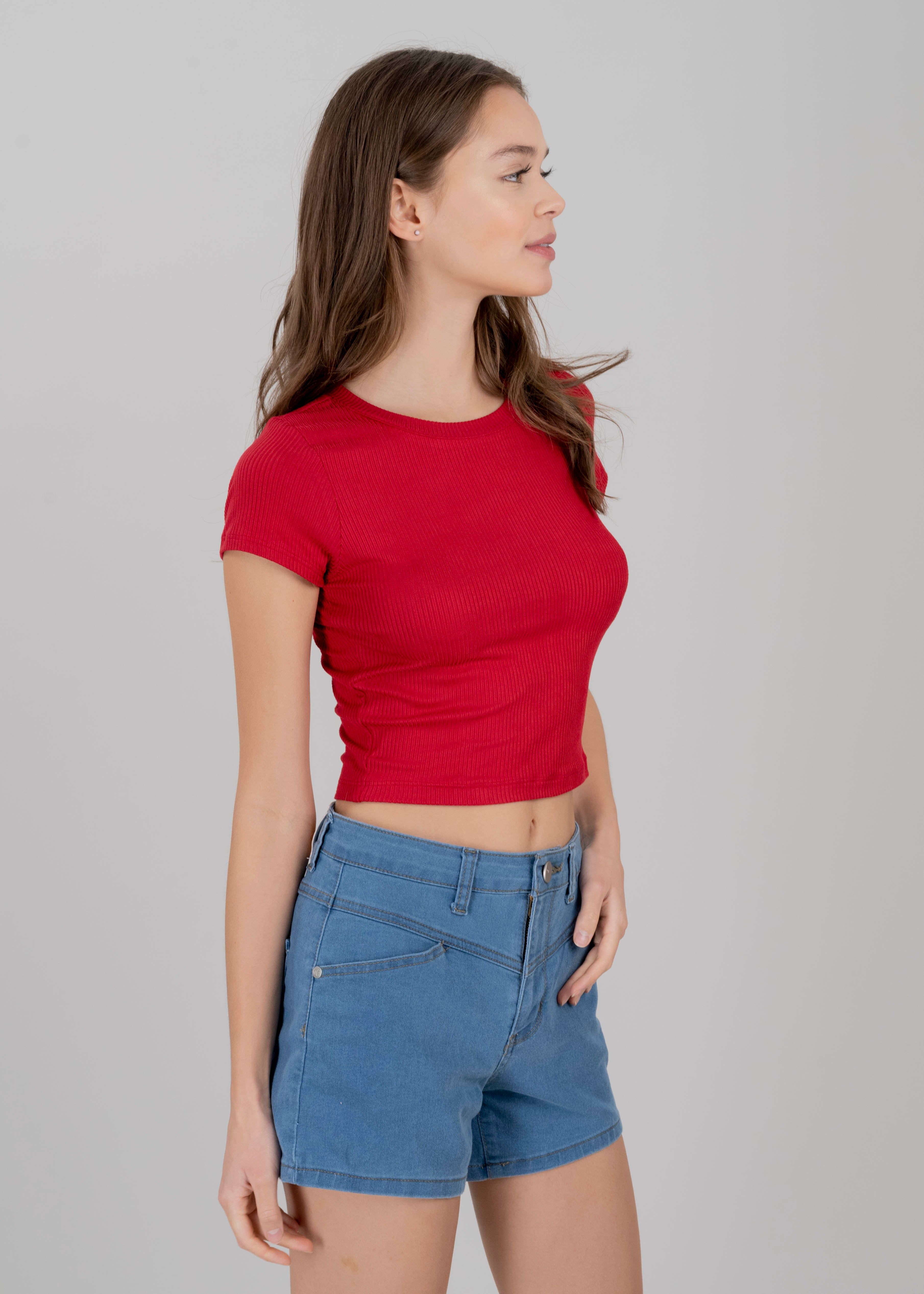 Top manga corta acanalado sold by Shasa product image thumbnail 3