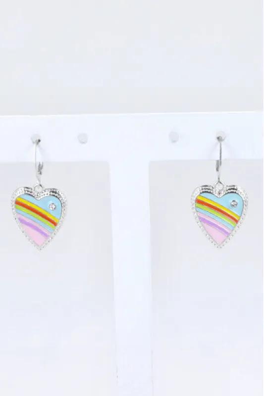 Arracadas Corazon Arcoiris sold by Shasa
