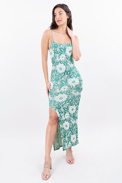 Vestido maxi flores abertura sold by Shasa product image thumbnail 5