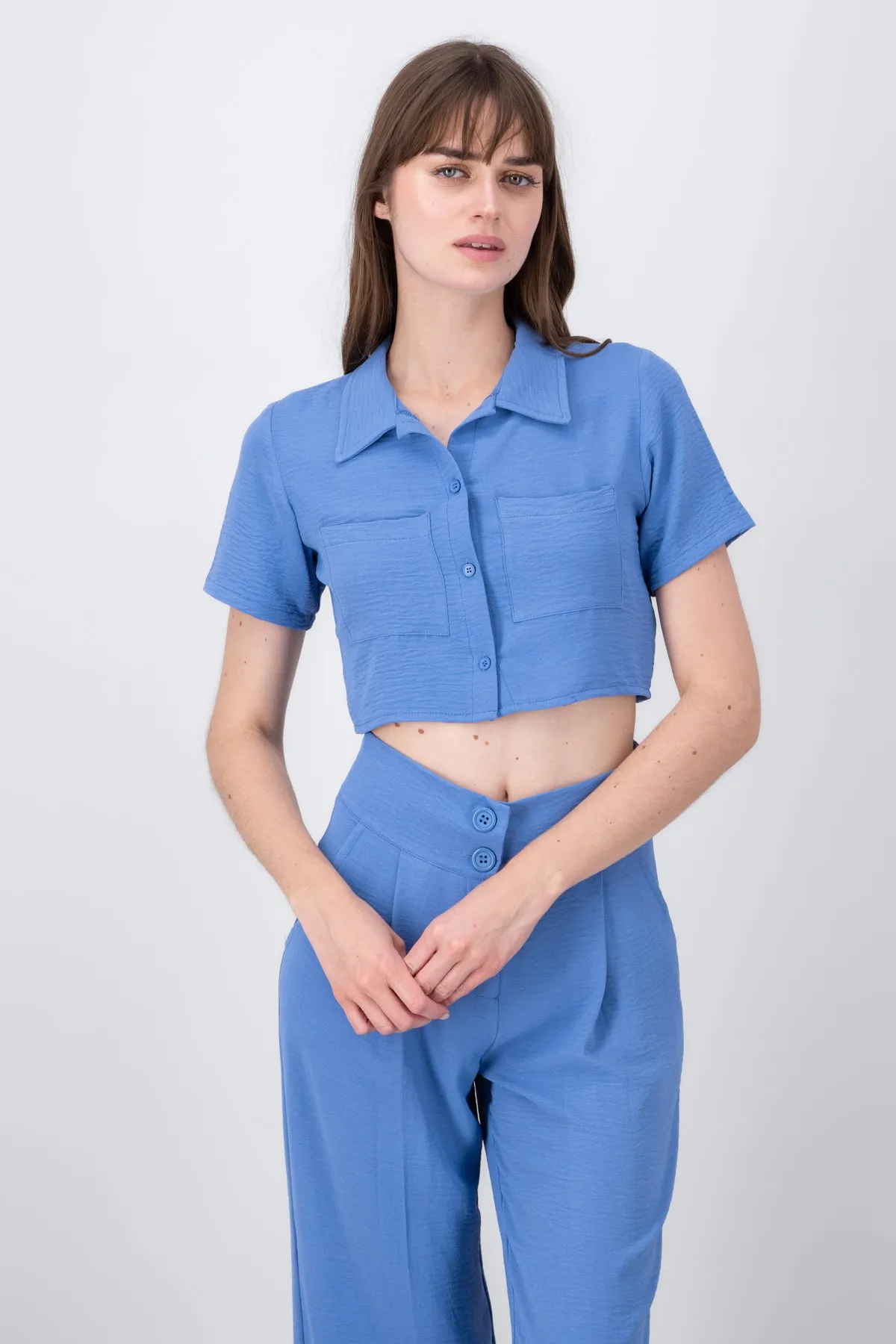 Camisa Crop Bolsillos sold by Shasa product image thumbnail 2