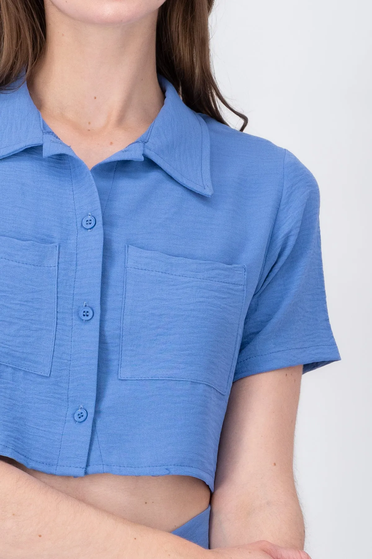 Camisa Crop Bolsillos sold by Shasa product image thumbnail 5