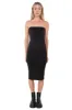 Vestido midi strapless liso sold by Shasa