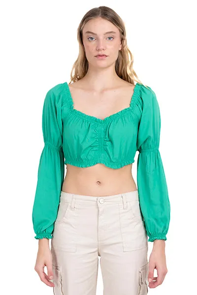 Top crop manga larga abullonada sold by Shasa product image thumbnail 2