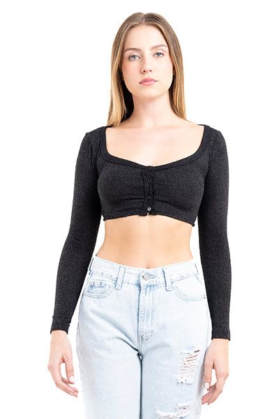 Top crop acanalado botones sold by Shasa product image thumbnail 2