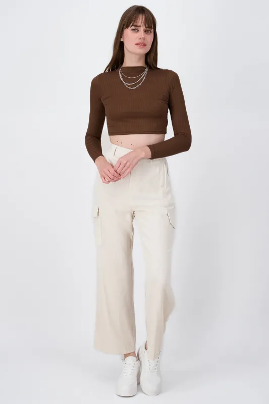 Pantalon Lino Detalle Bolsas Cargo sold by Shasa