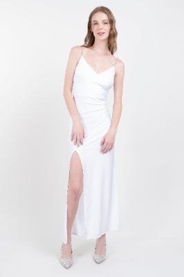 Vestido maxi tirantes brillos sold by Shasa