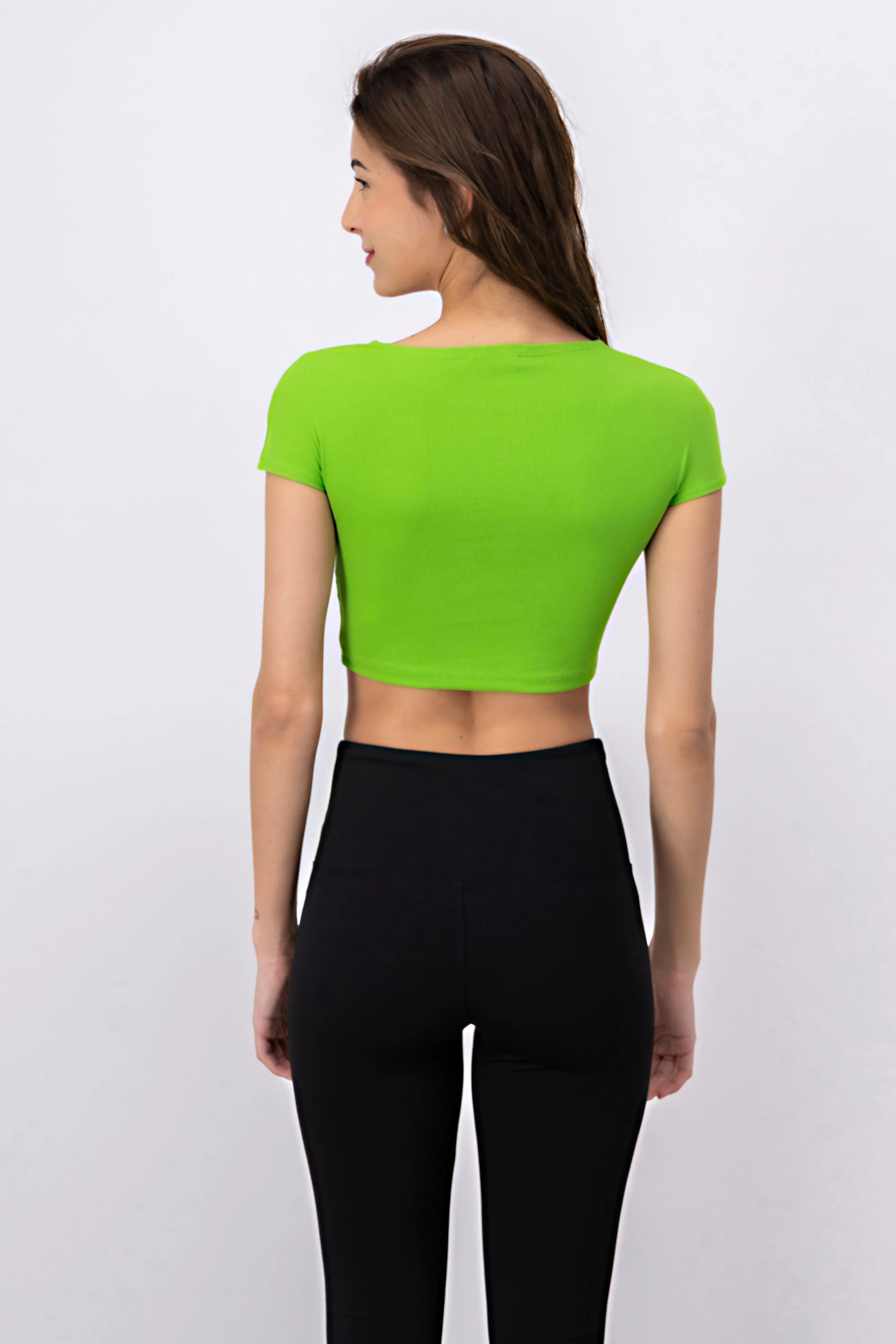 Crop top manga corta rib sold by Shasa product image thumbnail 4