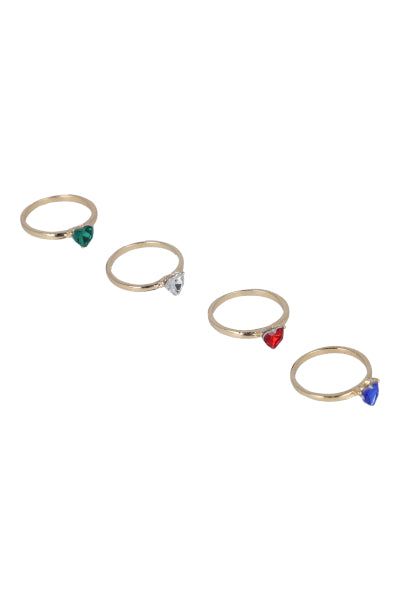 Set 4 anillos metálicos corazón sold by Shasa product image thumbnail 4