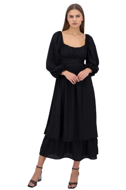 Vestido maxi manga abullonada sold by Shasa