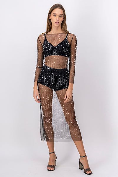 Vestido Mesh Perlas sold by Shasa product image thumbnail 3