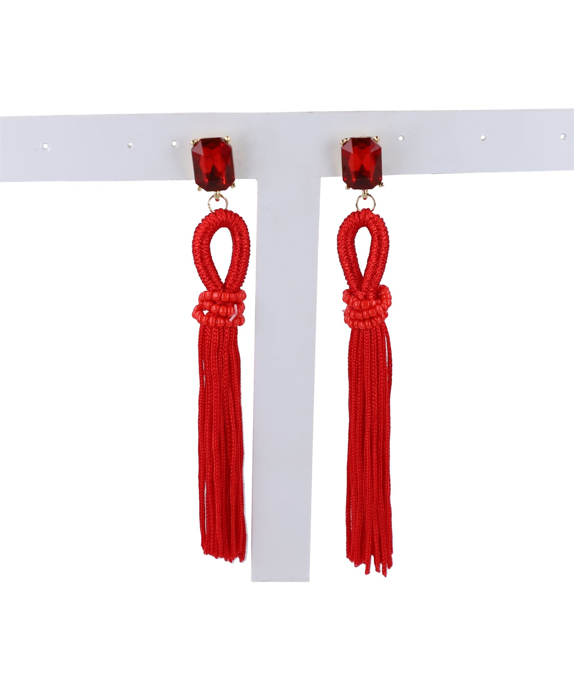 Aretes largos tejidos sold by Shasa product image thumbnail 5